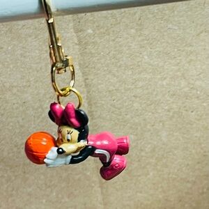 Minnie Mouse Pink and Black Keychain